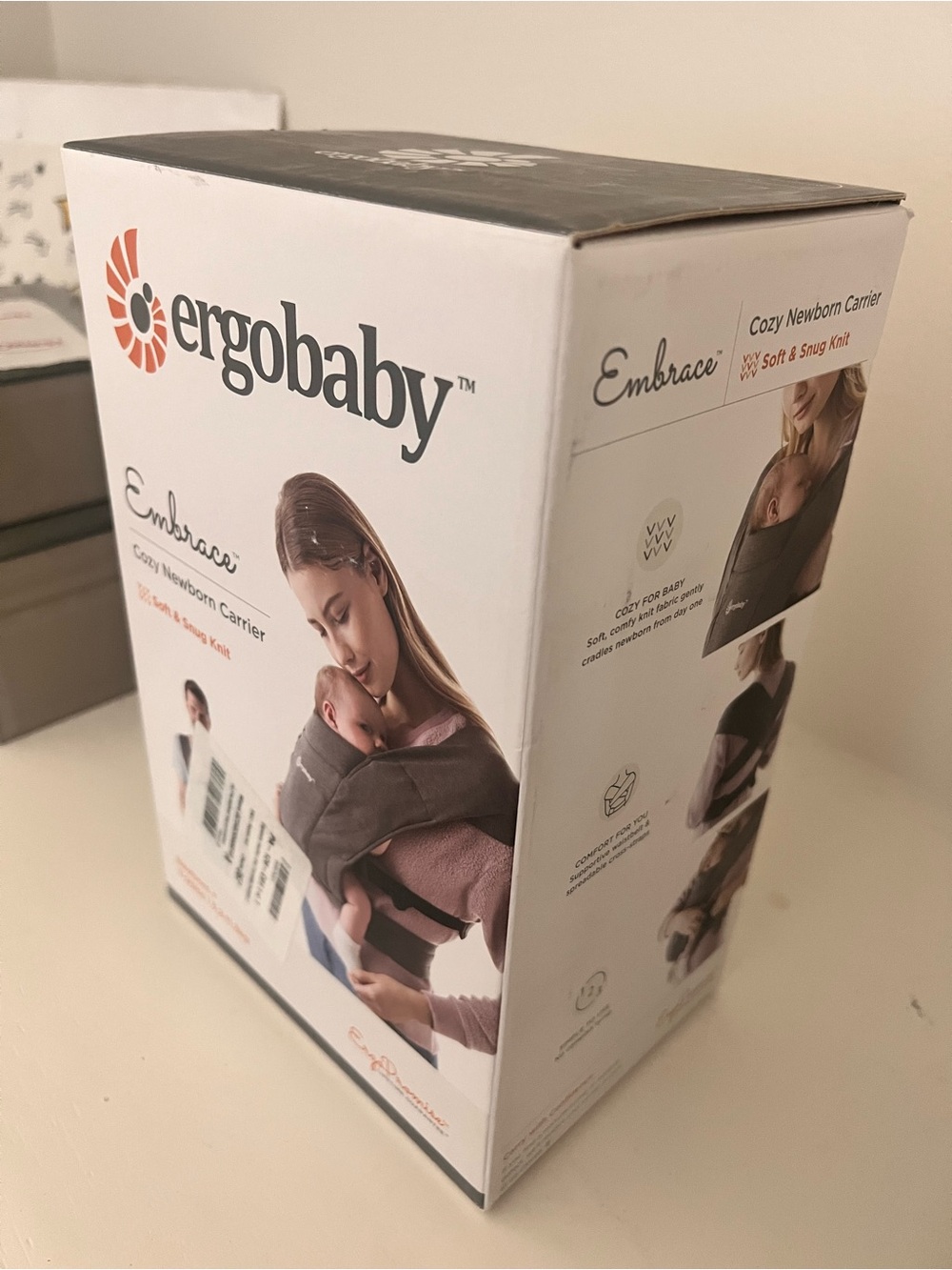 Ergobaby Embrace Cozy Knit Newborn Carrier - Heather Gray